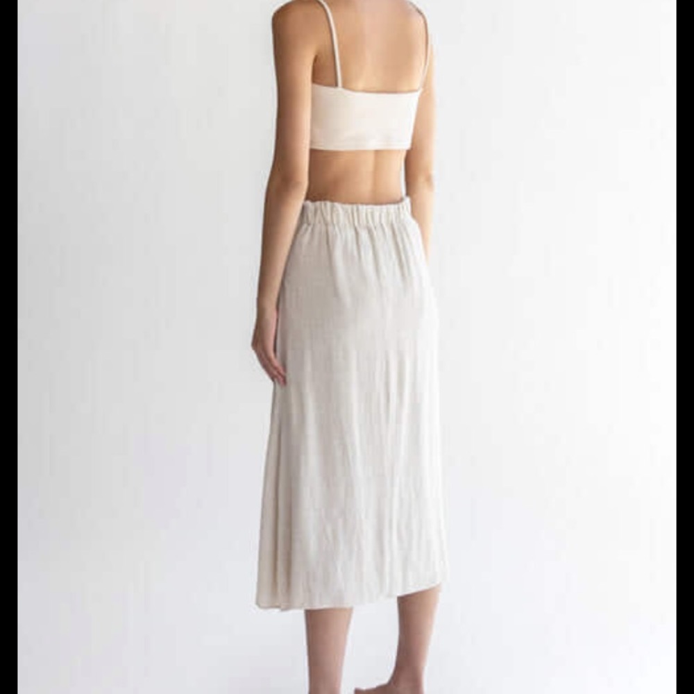 OAK + FORT Linen Tie Skirt - Picture 2 of 7